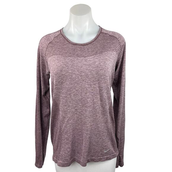 Nike Dri-Fit Gray Pullover Crew Neck Long Sleeve Sportswear Fitness Top Size XL - Picture 1 of 3